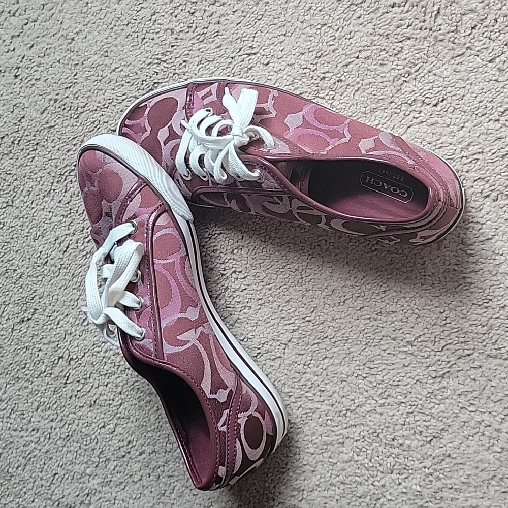 Vintage Rare Maroon Coach Sneakers